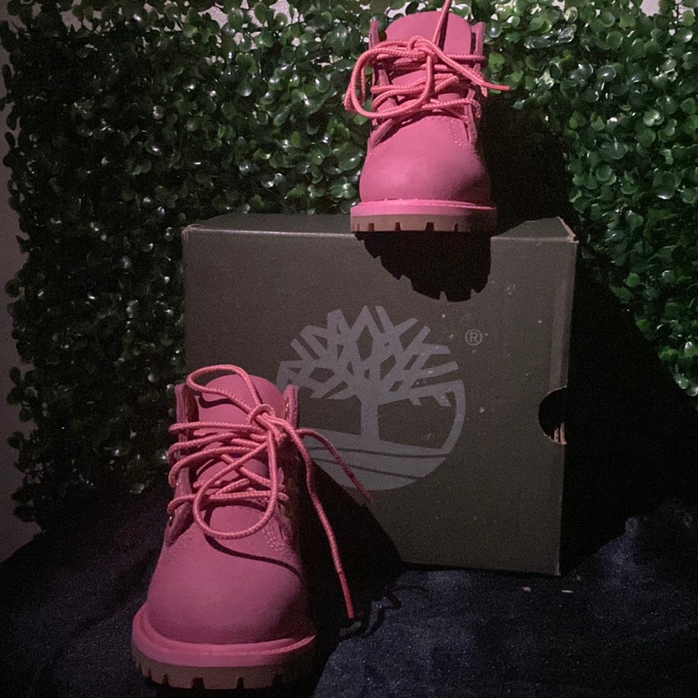 Timberland Premium; 6 in Waterproof Boot; Medium Pink Nubuck